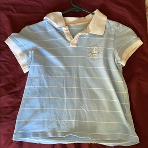 Light Blue Striped Polo